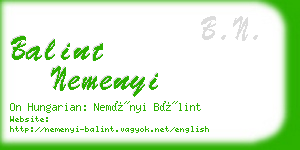 balint nemenyi business card